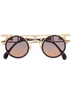 Cazal 6683 Round-frame Sunglasses In Violett