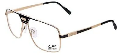 Pre-owned Cazal 7087-e-001 Black-gold In Clear