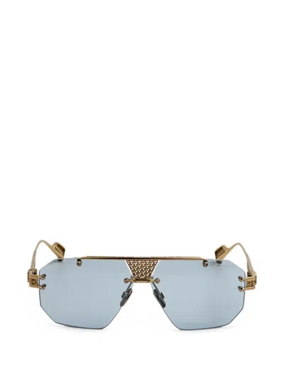 Cazal 777 Geometric-frame Sunglasses In Gold