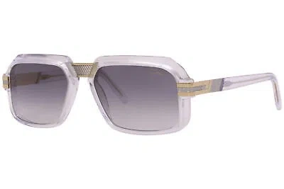 Pre-owned Cazal 8039 003 Sunglasses Men's Crystal-bicolor/grey Gradient Lenses 56mm In Gray