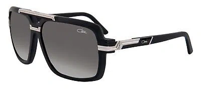 Pre-owned Cazal 8042-002 Black-silver Mat