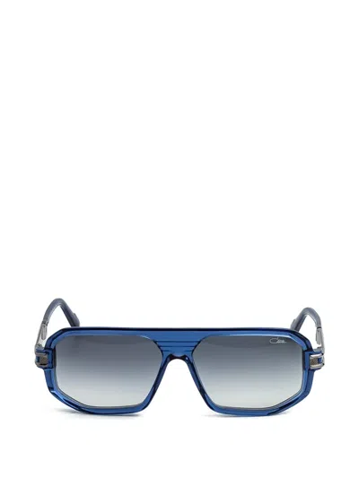 Cazal 8052 Rectangle-frame Sunglasses In Blue