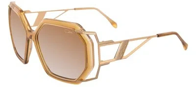 Pre-owned Cazal 8505-002 Mango Gold In Brown