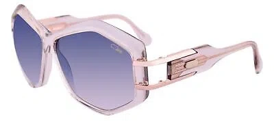 Pre-owned Cazal Sunglasses 8507-003 Rosegold Frame Blue Lens In Pink