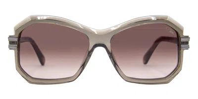 Cazal 8521 002 Women's Sunglasses Brown Size 58 In Burgundy
