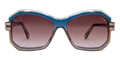 Cazal 8521 003 Women's Sunglasses Blue Size 58 In Brown