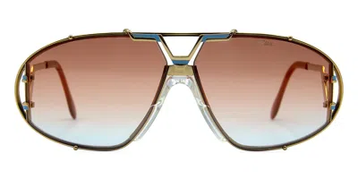 Cazal 907 002 Women's Sunglasses Gold Size 64 In Multi