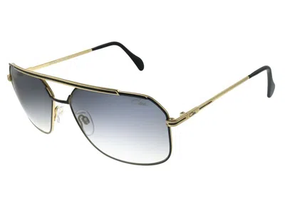 Pre-owned Cazal 9081 Black 18k Gold/grey Shaded (001) Sunglasses In Gray