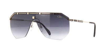 Pre-owned Cazal 9089 Matte Black Gold/grey Shaded (001) Sunglasses In Gray