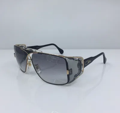 Pre-owned Cazal 955 Sunglasses - M. 955 Col. 302 Black & Gold 63-11-120mm Made Germany In Grey Gradient