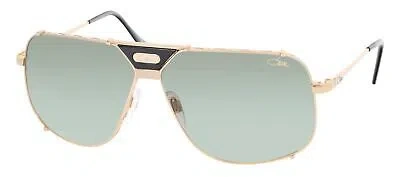 Pre-owned Cazal 994-004 Gold-gold In Green