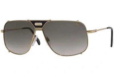 Pre-owned Cazal 994 004 Sunglasses Men's Gold/green Gradient Lenses Pilot Shape 63mm