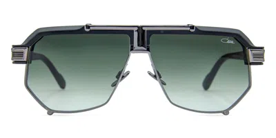 Cazal 995 002 Men's Sunglasses Black Size 63 In Green
