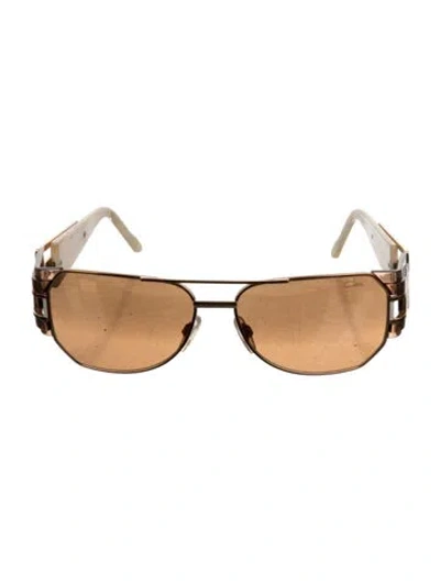 Pre-owned Cazal Aviator Tinted Sunglasses In Brown