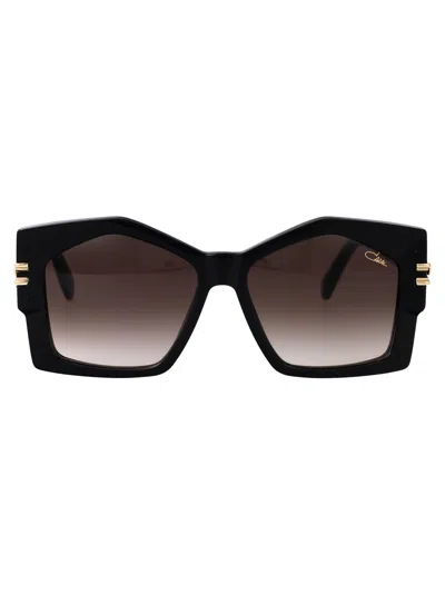 CAZAL CAZAL BLACK ACETATE SUNGLASSES