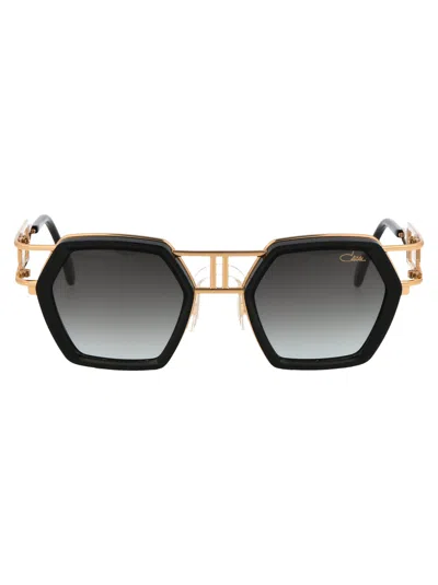 CAZAL CAZAL BLACK ACETATE SUNGLASSES