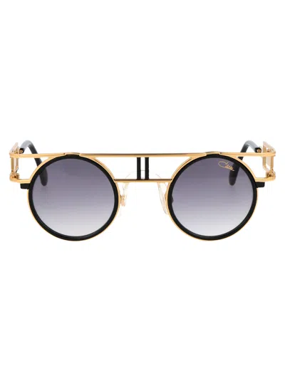 Cazal Black Acetatemetal Sunglasses In 001 Black