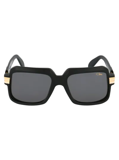 Cazal Black Matte Acetate Sunglasses In 011 Black Matte