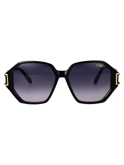 Cazal Black Plastic Sunglasses In Pink