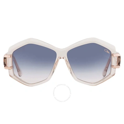Cazal Blue Gradient Geometric Ladies Sunglasses  8507 003 58 In Blue / Gold / Rose / Rose Gold