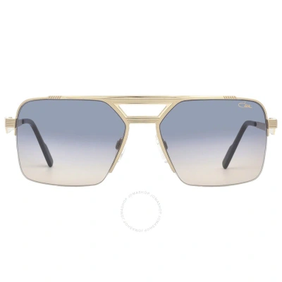 Cazal Blue Gradient Navigator Unisex Sunglasses  9102 003 61 In Blue / Gold