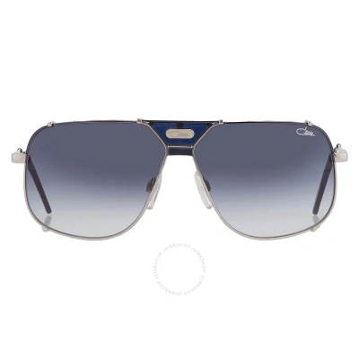 Cazal Blue Gradient Navigator Unisex Sunglasses  994 003 63 In Blue / Silver