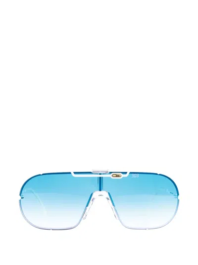 Cazal Browline Gradient Sunglasses In White