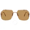 Cazal Brown Geometric Unisex Sunglasses  217/3-3 002 60