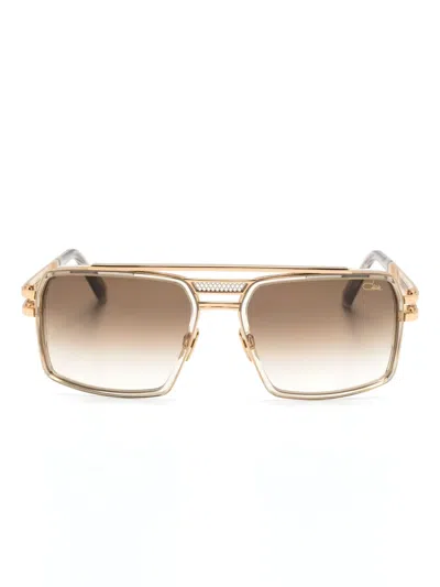 Cazal Eckige Sonnenbrille Mit Cut-outs In Brown