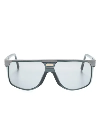 Cazal D-frame Logo-engraved Sunglasses In Blue