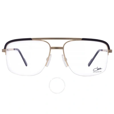 Cazal Demo Navigator Men's Eyeglasses  7095 001 57 In Black / Gold