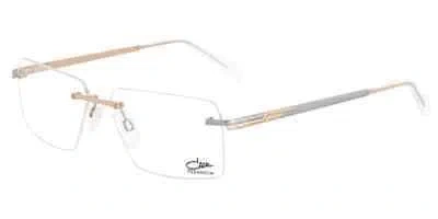 Pre-owned Cazal Eyeglasses 7097-003 Gold - Silver In Clear