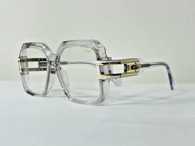 Pre-owned Cazal Eyeglasses Full Crystal & Gold Frame Clear Lens Unisex Transparent Eyewear