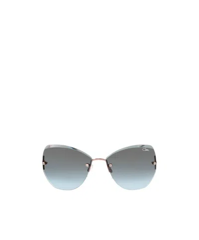 Cazal Frameless Cat-eye Sunglasses In Gold