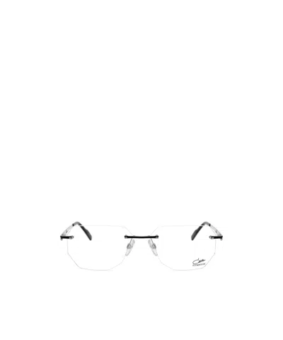Cazal Frameless-design Logo-engraved Glasses In White