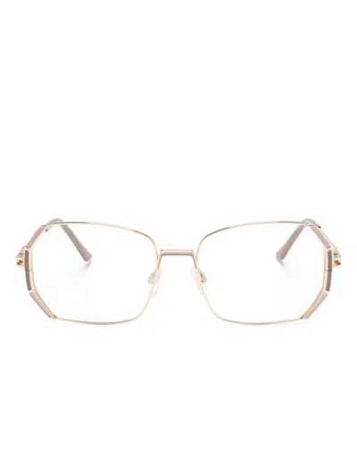 Cazal Geometric-frame Glasses In Gold