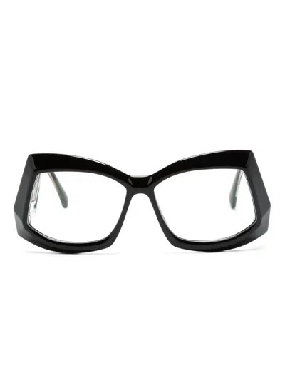 Cazal Geometric-frame Glasses In Schwarz