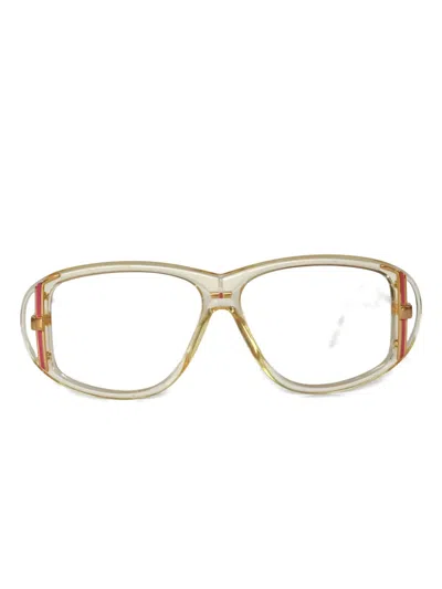 Cazal Geometric-frame Glasses In Gold
