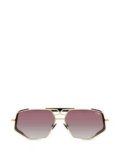 Cazal Geometric-frame Sunglasses In Gold