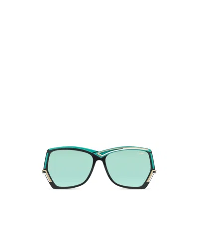 Cazal Geometric Sunglasses In Green