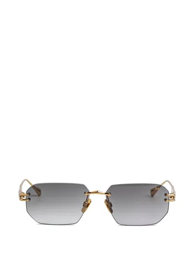 Cazal Geometric Sunglasses In Gold