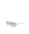 Cazal Geometric Sunglasses In Gold