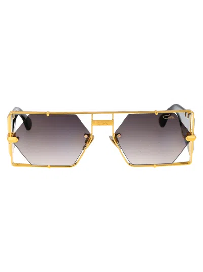 Cazal Gold Black Acetate Sunglasses