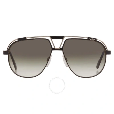 Cazal Green Gradient Pilot Unisex Sunglasses  9100 002 61 In Black / Green / Silver
