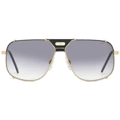 Pre-owned Cazal Grey Gradient Navigator Unisex Sunglasses  994 001 63  994 001 In Gray
