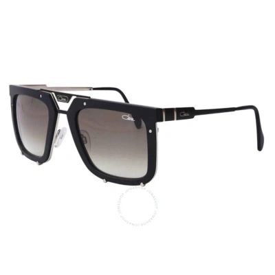 Cazal Grey Gradient Square Unisex Sunglasses  648 002 56 In Black / Grey / Silver
