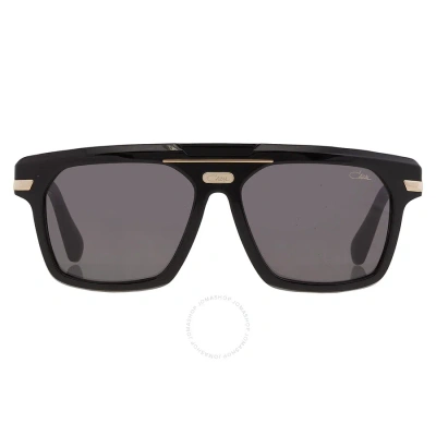 Cazal Grey Navigator Unisex Sunglasses  8040 001 59 In Black / Gold / Grey