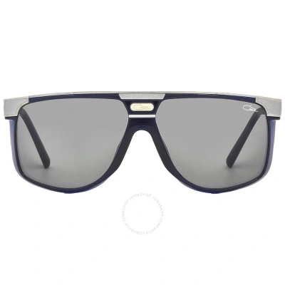 Cazal Grey Square Unisex Sunglasses  673 002 61 In Blue / Grey / Silver