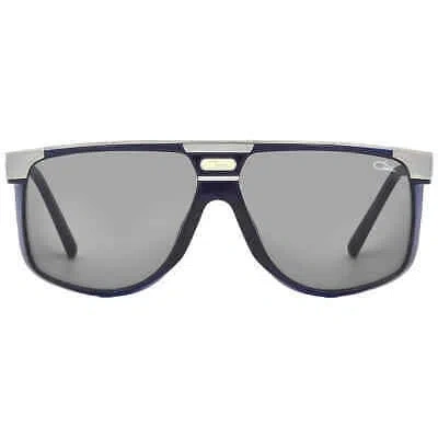 Pre-owned Cazal Grey Square Unisex Sunglasses  673 002 61  673 002 61 In Gray