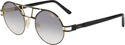 Pre-owned Cazal Gucci Gg1311s Shiny Ruthenium/grey (001) Sunglasses In Grey Shaded